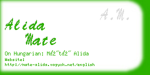 alida mate business card